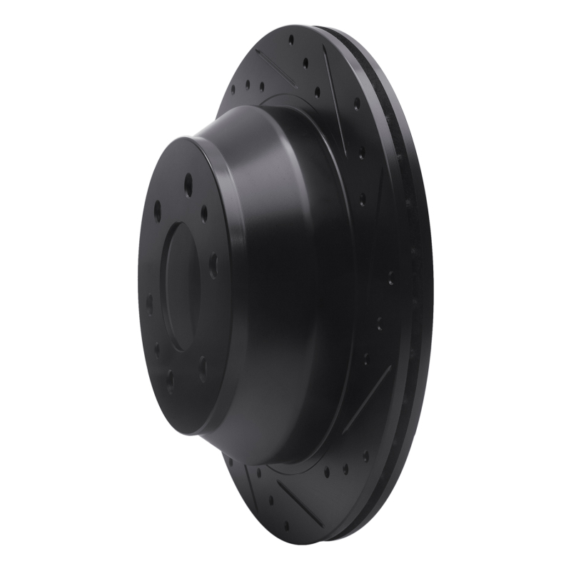 Buick Rainier Brake Rotor (1) - Rear Right - R1 Concepts - Drilled & Slotted - Black - `02-`09